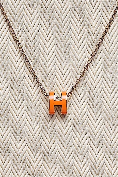 mini pop h necklace hermes|hermes h bubble necklace.